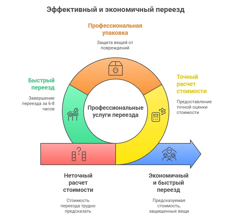 Инфографика - Эффективный и экономичный квартирный переезд